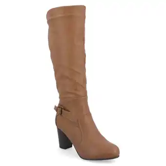 Walmart Journee Womens Carver Stacked Heel Knee High Boots offer