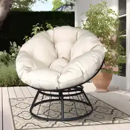 Walmart ATR ART to REAL 360-Degree Swivel Papasan Chair with Cushion,for Garden Backyard,Beige offer