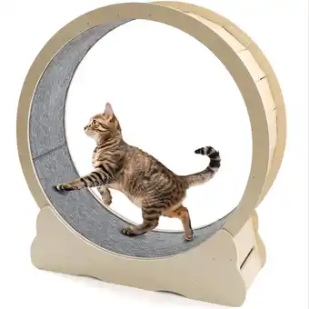 Walmart YODOLLA 45” Cat Treadmill Large XL Quiet Cat Exercise Running Wheel for Indoor Cats,Natural offer