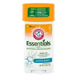 Walmart Arm & Hammer Essentials Solid Deodorant, Clean Juniper Berry, 2.5 oz, Unisex offer