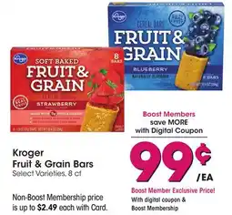 Ralphs Kroger Fruit & Grain Bars offer