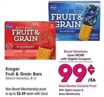 Ralphs Kroger Fruit & Grain Bars offer