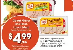 Ralphs Oscar Mayer Deli Fresh Lunch Meat offer