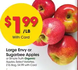 Ralphs Large Envy or Sugarbee Apples offer