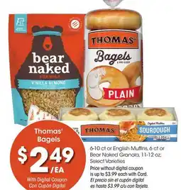 Ralphs Thomas' Bagels offer