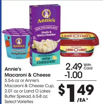 Ralphs Annie's Macaroni & Cheese offer