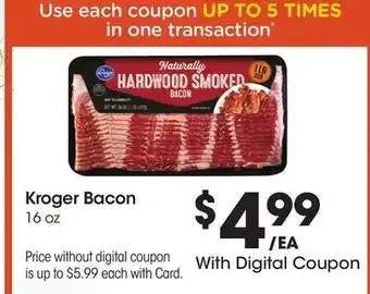 Ralphs Kroger Bacon offer