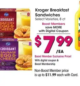 Ralphs Kroger Breakfast Sandwiches offer