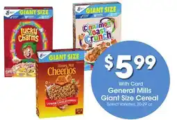 Ralphs General Mills Giant Size Cereal offer