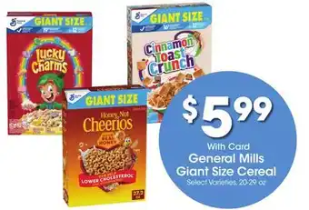 Ralphs General Mills Giant Size Cereal offer