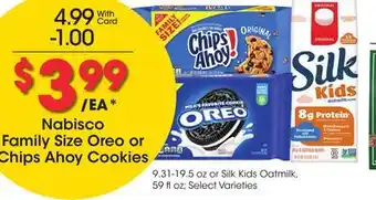 Ralphs Nabisco Family Size Oreo or Chips Ahoy Cookies offer