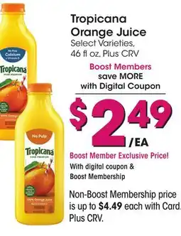 Ralphs Tropicana Orange Juice offer