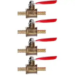 Walmart 4 Pcs Brass Ball Valve Hose Air Ball Valve Gas Shut off Valve Water Valve Fuel Shutoff Valve offer