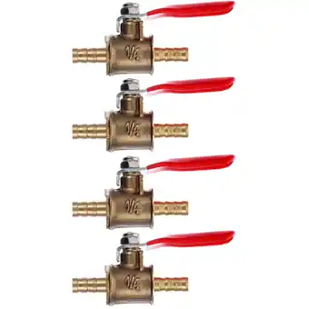 Walmart 4 Pcs Brass Ball Valve Hose Air Ball Valve Gas Shut off Valve Water Valve Fuel Shutoff Valve offer