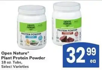 Albertsons Open Nature Plant Protein Powder offer