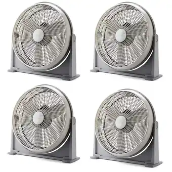 Walmart Lasko 20 Inch 3 Speed Cooling Air Circulator Portable Floor Fan, Gray (4 Pack) offer