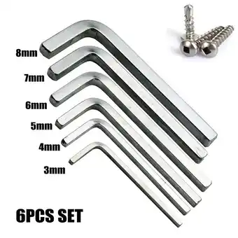 Walmart 6Pcs L Shape Square Head Wrench Square Key 4 Point Wrench Screwdriver Set 3-8Mm offer