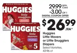 Ralphs Huggies Little Movers or Little Snugglers Diapers offer