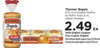 Food 4 Less Thomas' Bagels offer