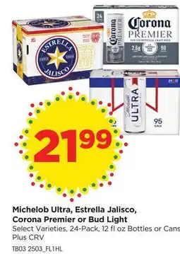 Food 4 Less Michelob Ultra, Estrella Jalisco, Corona Premier or Bud Light offer