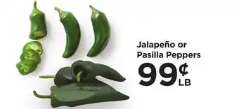 Food 4 Less Jalapeño or Pasilla Peppers offer