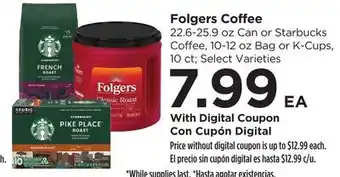 Food 4 Less Folgers Coffee offer