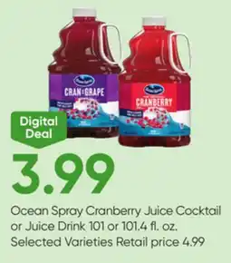 Stater Bros Ocean Spray Cranberry Juice Cocktail or Juice Drink offer