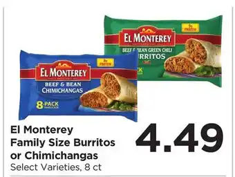 Food 4 Less El Monterey Family Size Burritos or Chimichangas offer