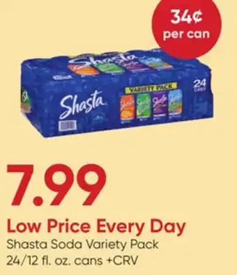 Stater Bros Shasta Soda Variety Pack offer