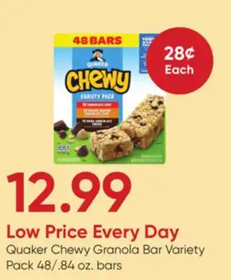 Stater Bros Quaker Chewy Granola Bar Variety Pack offer