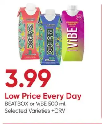 Stater Bros BEATBOX or ViBE offer