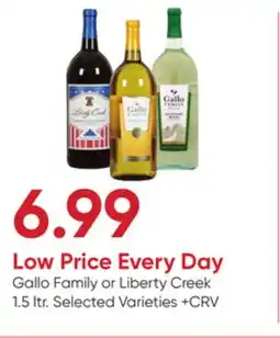 Stater Bros Gallo Family or Liberty Creek offer