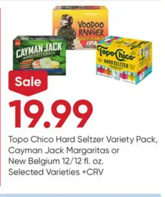 Stater Bros Topo Chico Hard Seltzer Variety Pack, Cayman Jack Margaritas or New Belgium offer