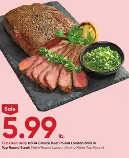 Stater Bros USDA Choice Beef Round London Broil or Top Round Steak offer