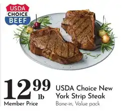 Pavilions USDA Choice New York Strip Steak offer