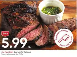 Stater Bros Cut Fresh Daily Beef Loin Tri Tip Roast offer