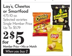 Pavilions Lay's, Cheetos or Smartfood offer