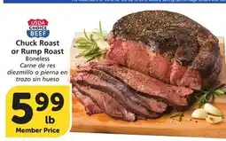 Vons Chuck Roast or Rump Roast offer