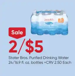 Stater Bros Stater Bros. Purified Drinking Water offer