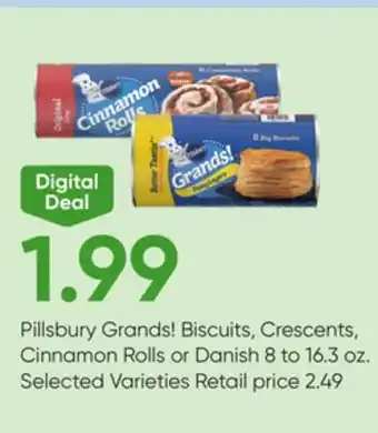 Stater Bros Pillsbury Grands! Biscuits, Crescents, Cinnamon Rolls or Danish offer