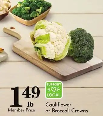 Pavilions Cauliflower or Broccoli Crowns offer