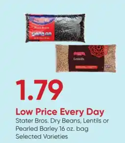 Stater Bros Stater Bros. Dry Beans, Lentils or Pearled Barley offer