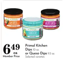 Pavilions Primal Kitchen Dips 10 oz. or Queso Dips 11.5 oz offer