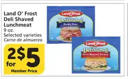 Vons Land O'Frost Deli Shaved Lunchmeat offer