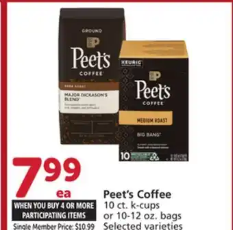 Vons Peet's Coffee offer