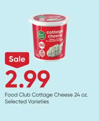 Stater Bros Food Club Cottage Cheese offer