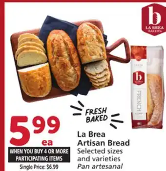 Vons La Brea Artisan Bread offer