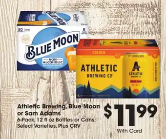 Ralphs Athletic Brewing, Blue Moon or Sam Adams offer