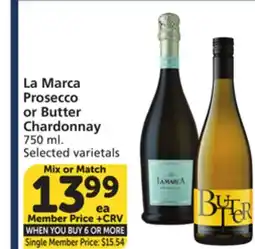 Albertsons La Marca Prosecco or Butter Chardonnay offer