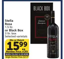 Albertsons Stella Rosa 1.5 ltr. or Black Box 3 ltr. box offer